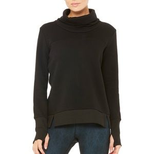 Alo haze long sleeve top. Black. Size Medium